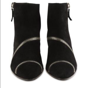 Giuseppe Zanotti Black Zipper Biker Booties EU 40